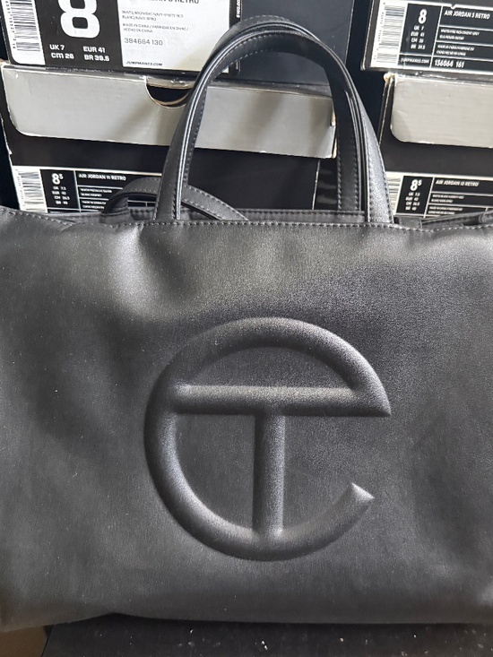 Black Telfar Shopping Bag- medium tote